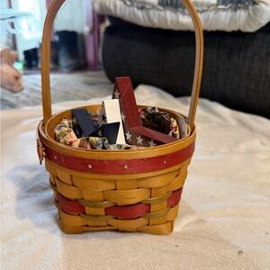Longaberger Multicolor Woven Basket with Star Accents